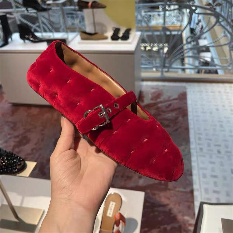Cowhide version~ Autumn and Korean version of the new niche design retro style flat Mary Jane shoes children's square head shallow mouth single shoes
