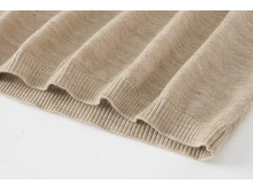 Women's 100% Pure Cashmere Round Neck Knitted Vest - Close-Fitting & Comfortable