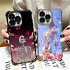 Floral Skull Flower Skeleton Plating Phone Case For Iphone 16 17 Pro Max Air 16E 14 15 Plus 12 13 Mini Anti-Fall Airabag Cover