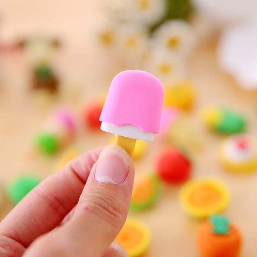 Cute Simulation Food Vegetable Eraser Set Office Study Rubber Eraser Special Stationery Gifts Toy
