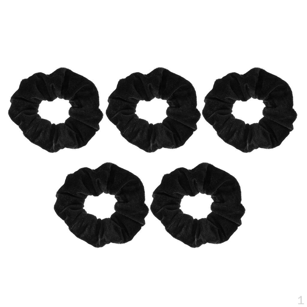 

5/pack Elastic Scrunchies Hair Band Ties чорний