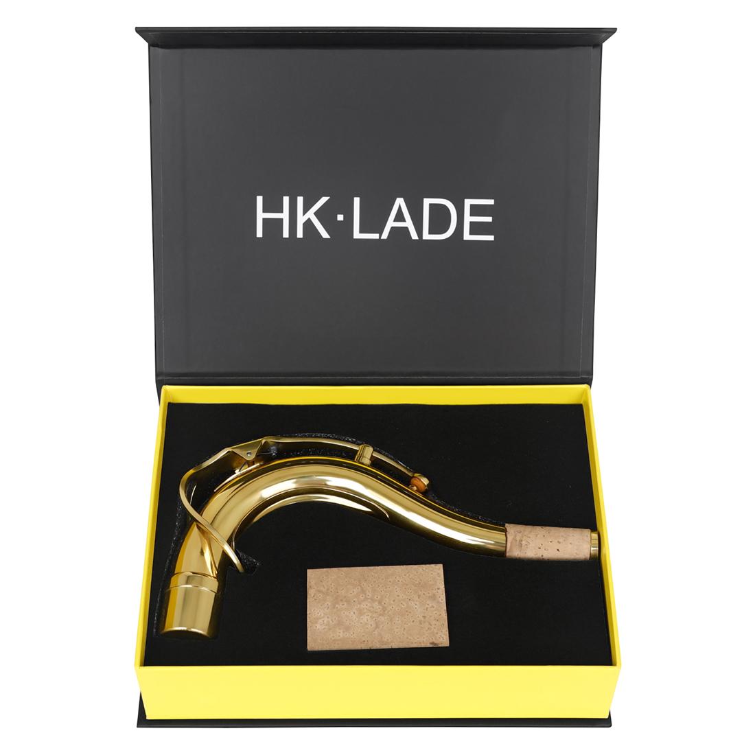 

SLADE Tenor Saxophone Bent Neck Brass Gold Plated Tenor Sax Bent Neck with Soft Wood Slice Woodwind Instrument Parts Accessories
