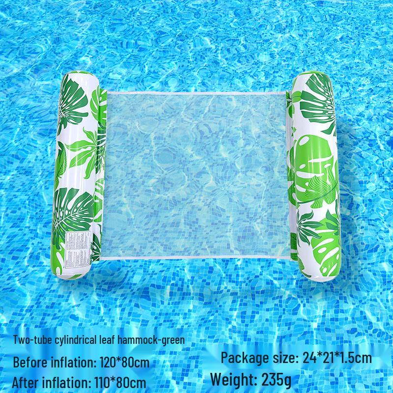Tumbona Flotante Inflable Plegable Transfronteriza con Respaldo y Malla