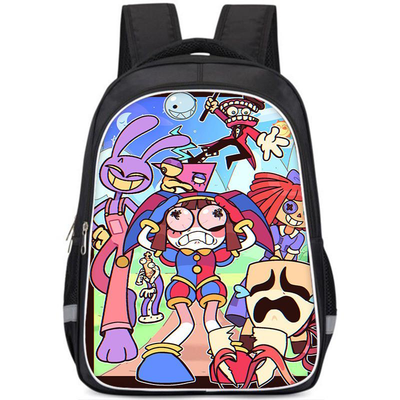 

Вместительный нейлоновый студенческий рюкзак The Amazing Digital Circus для мальчиков с узорами Style A,Small