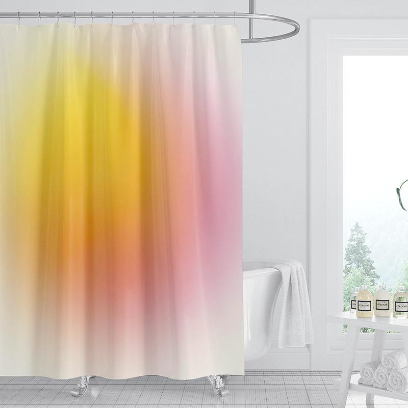 JINRUN Badezimmer verdickter wasserdichter Vorhang, schimmelfester Duschvorhang, Duschtrennwand-Vorhang, Duschvorhang, Badezimmer-Vorhang, kostenlose Perforation