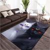 Black Cat and White Cat Printed Carpet for Living Room Bedroom Bedside Bathroom Floor Mat Area Rug Sofa Mat Home Decor