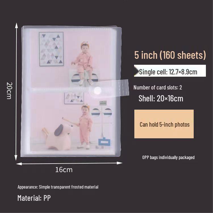 Card Album for Photos, Business Cards, Tickets - Frosted Transparent, 3-6 Inch Sizes
