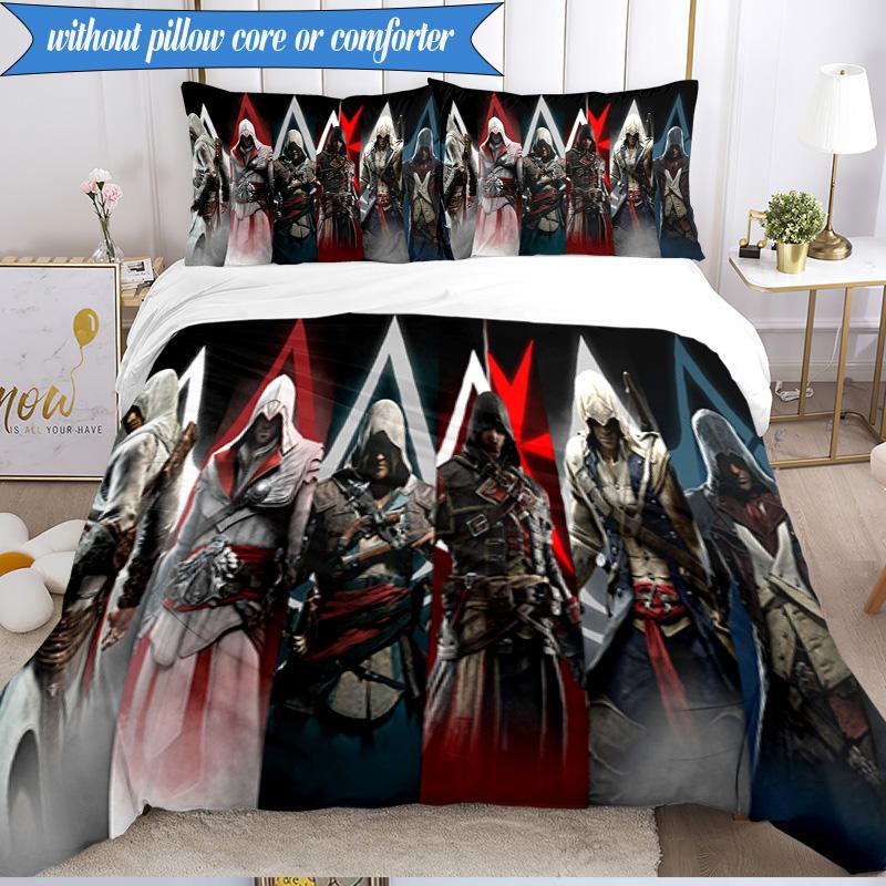 Assass Warrior 3pcs K-pop Music Group Bedding set,Ideal for Bedroom, Dormitory,Including Duvet Cover And 2pcs Pillowcases,Fan Gifts