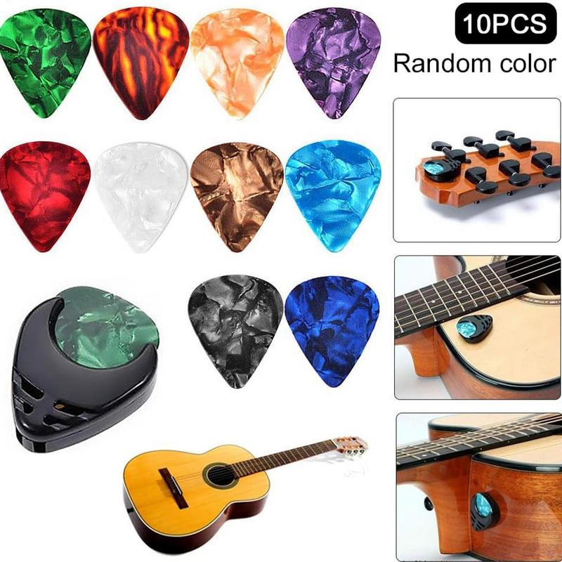 Guitar Picks Bulk 10 Pcs Multicolor Guitar Picks Portable Finger Picks Self-Adhesive Colorful Guitar Picks Electric Guitar Pick