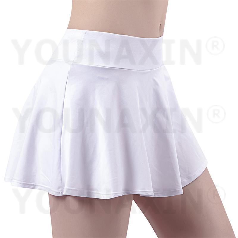 Women's Tennis Culottes High Waist Fitness Skirt Training Running Yoga Badminton Sports Shorts Lining Girl Anti-emptied Quick Dry S M L XL 2XL