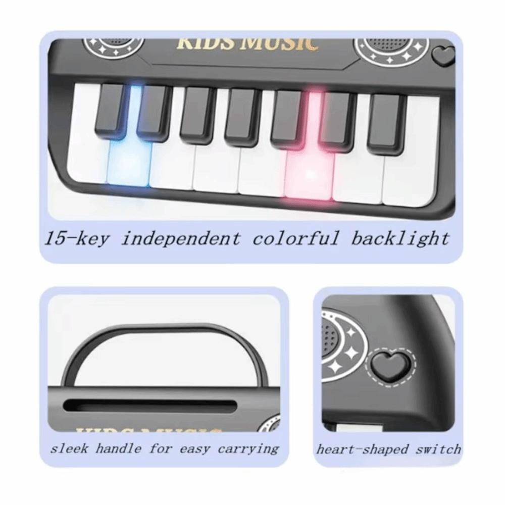 Digital Keyboard Musical Instrument Toy LED Light Music Learning Toy Mini Electronic Piano  Kids