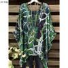 Bohemian Floral Tunic  Women's Bohemian Floral Print Tunic T-Shirt Short Sleeve Round Neck Casual Top Vibrant
