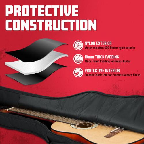 GATOR GBE Series Classical Guitar Gig Bag, Black, Nylon, GBE-CLASSIC