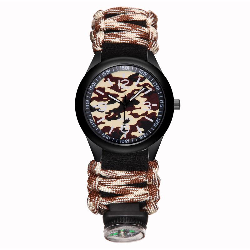 

Новий Тренд Мода Особистість На відкритому повітрі Багатофункціональний Спортивний Чоловічий Годинник Чоловічий Годинник Військовий Камуфляж темно-коричневого кольору