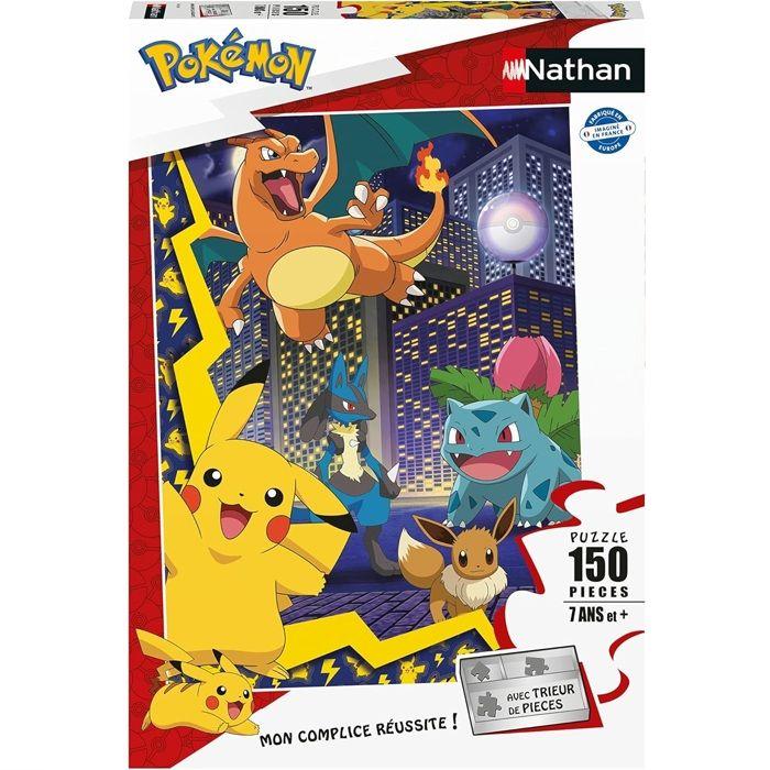 Puzzle 150 pièces La ville des Pokémon, Pokémon, Pour enfant, à partir de 7 ans, Nathan, 086189