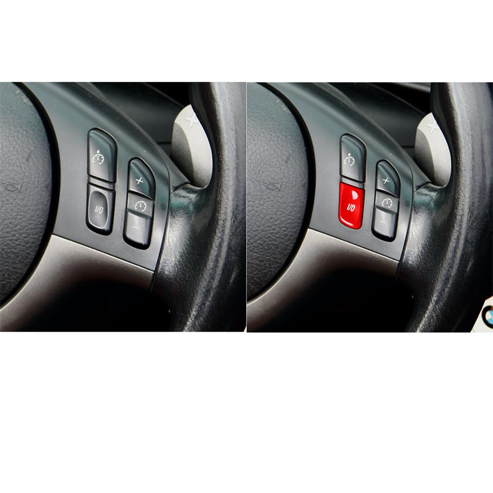 Red Steering Wheel Switch I/O Button Trim Cover For BMW M3 E46 1998-2004 IO Mode