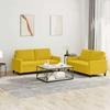 Vidaxl 2-Piece Lounge Set, Upholstered In Velvet, Yellow