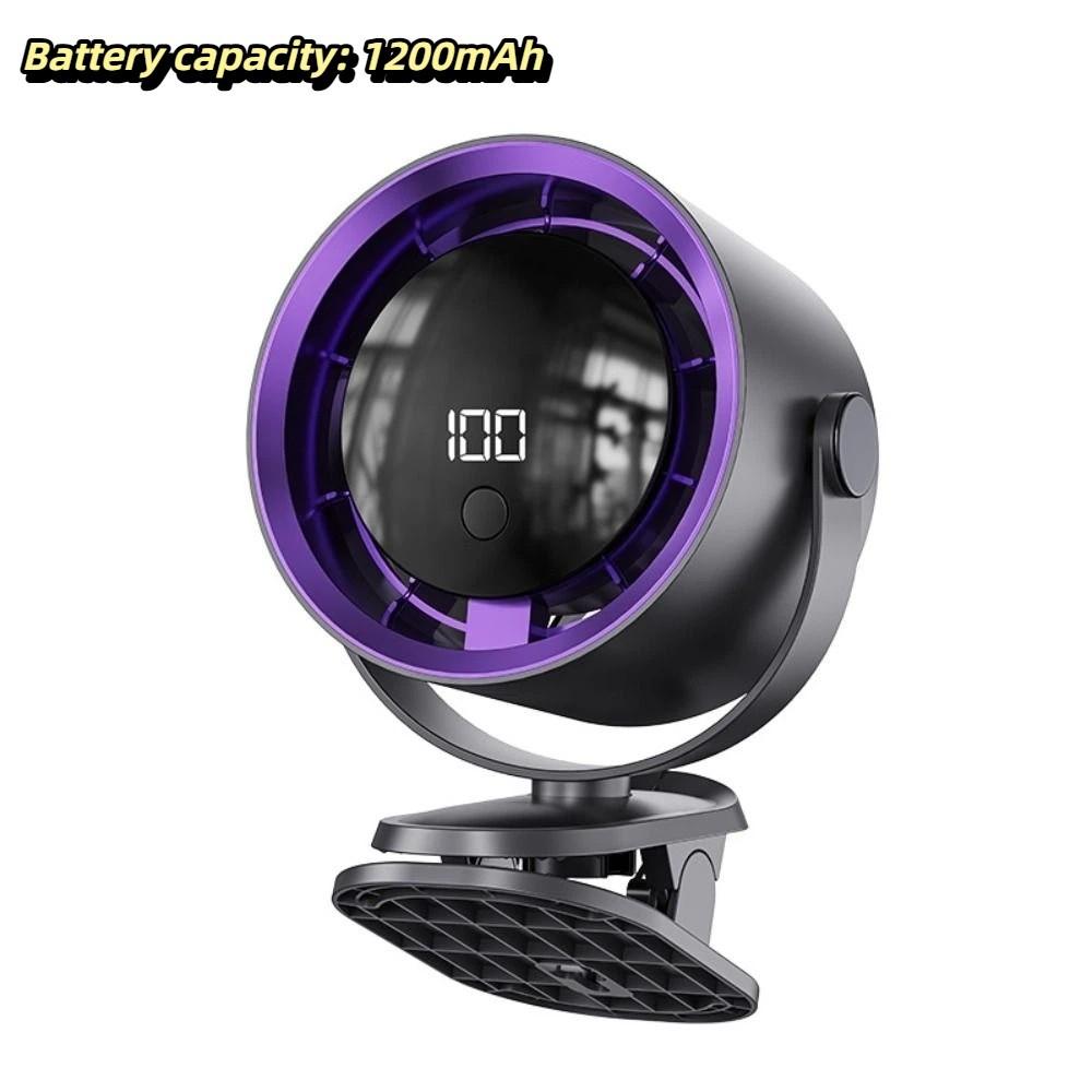 

Long Lasting Battery Desktop Clip Fan Brushless Motor Portable Fan Cooling Fan Camping Use сірий