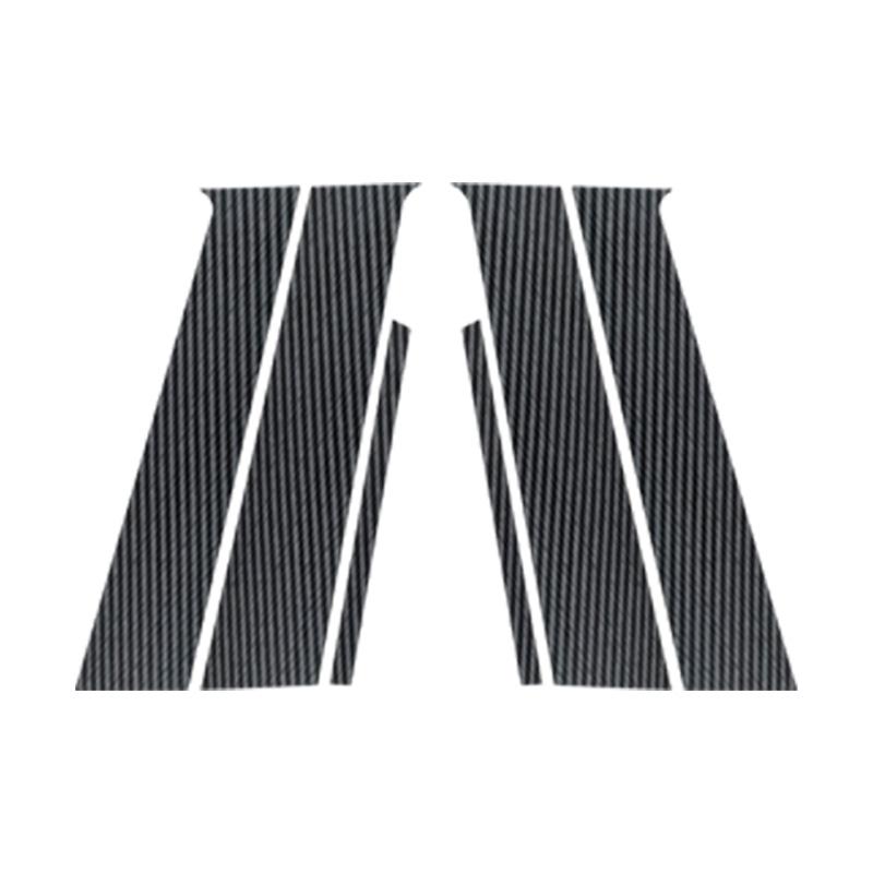 

6 шт. Наклейки на стойки дверей автомобиля из углеродного волокна черного цвета для Mitsubishi Galant 2008 2009-2017 Автомобильные внешние стойки дверей и окон Комплекты отделки углеродного волокна черного