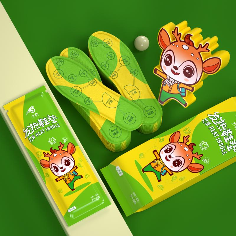 Shixin Deer Pattern Self-Heating Insoles