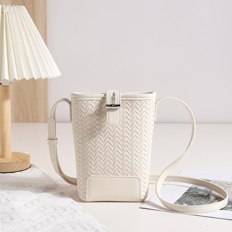 IELGY Woven Pattern Ladies Messenger Bag All-Match Casual Mobile Phone Bag