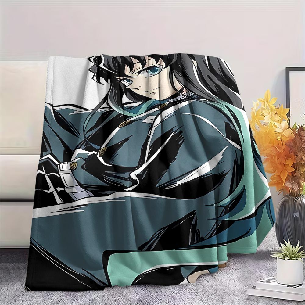 Demon Slayer Print Flannel Blanket,High Quality Comfortable for All Seasons,Home Decor,Warmth and Comfort,Perfect for Christmas Gifts