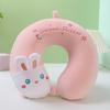 Soft Velvet U Shape Neck Pillow With Optional Animal Designs Memory Foam Cushion For Children Traveling