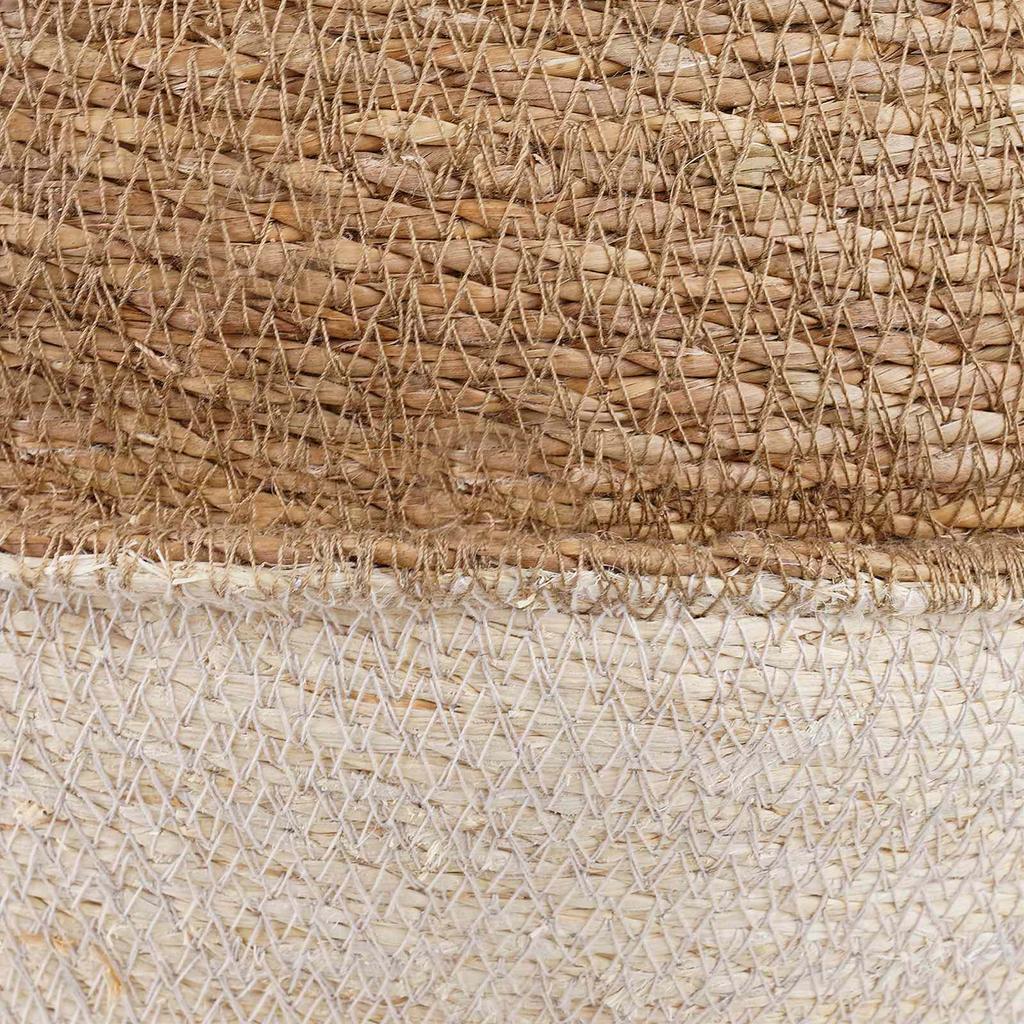 Seagrass Plant Basket with Handles White Ø 45 X 36 Cm 100percent Seagrass