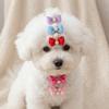 25Pcs Elastic Band Pet Hair Bow Pearl Decor Dog Hair Flower Cute Look Dog Bow Tie  Pet Styling