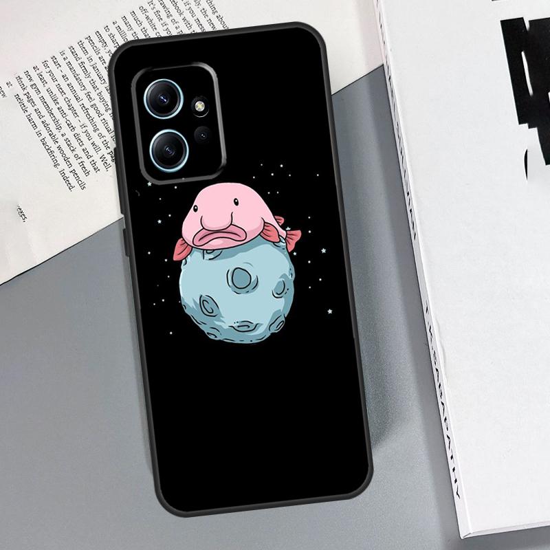 Cartoon Blobfish Case For Xiaomi Redmi Note 14 10 11 12 13 15 Pro Plus Cover For Redmi 15 15C 14C 12C 10C 13C