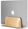 Amesoba White Vertical Laptop Stand Clamshell Desk Shelf for MacBook 1 Oak/Aluminum Pro/Air/iPad (White Oak, Unit)