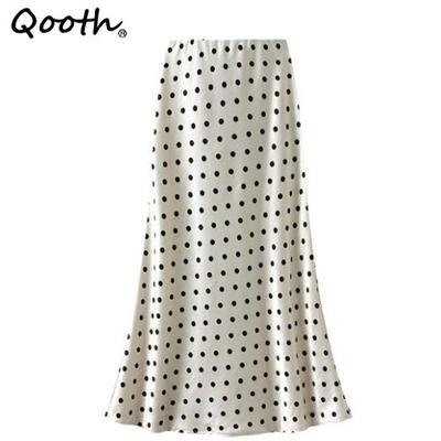 Retro Trendy Polka Dot Stain Mermaid Skirt Women Slim Mid Length for Spring Summer QT2611