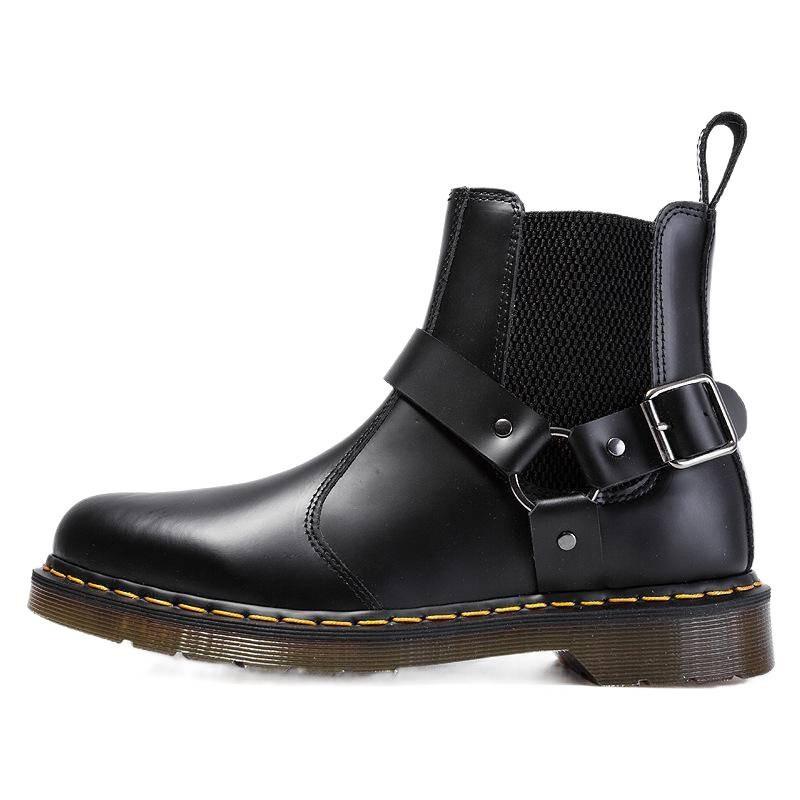 Martin Boots Chelsea Boots Women's Couple Large Size Locomotive Boots Women's Leather Short Boots One Pedal