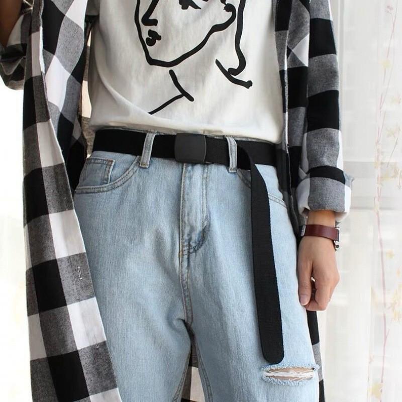 

Belt Stylish Canvas For Men And Women With Automatic Closure Ideal For Casual Wear Black112cm