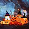 Conjoined 7pcs Inflatable Halloween Pumpkin With LED Lights Halloween Decoration  Outdoor