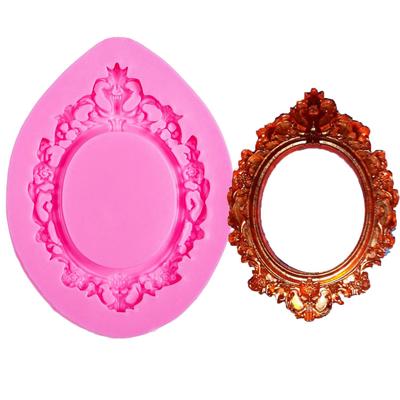 Stampo in silicone Retro Fashion Frame shape Strumenti per decorare torte Stampo per cioccolato Cottura da cucina