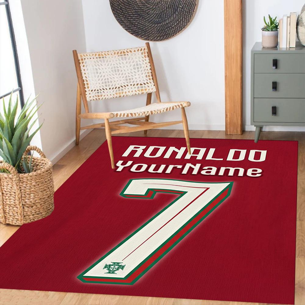 Cristiano Ronaldo (7) Přizpůsobte si svůj koberec se jménem, polštář na kancelářskou židli, dárek do domácí ložnice obývacího pokoje.