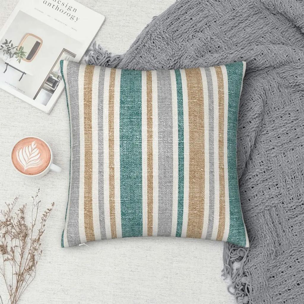 Poszewka na poduszkę w paski Dwustronny nadruk Poszewka na poduszkę Prezent Paski Poszewka na poduszkę Pokrowiec Salon Zamek błyskawiczny X