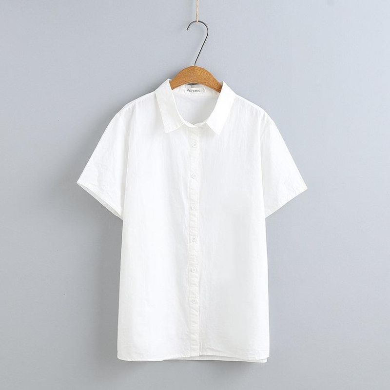 

Толстая хлопковая белая рубашка с длинным рукавом повседневная одежда на весну и осень Short sleeve/shirt collar 4XL