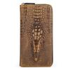 Marlon Men's Genuine Leather Crocodile Pattern Business Long Wallet