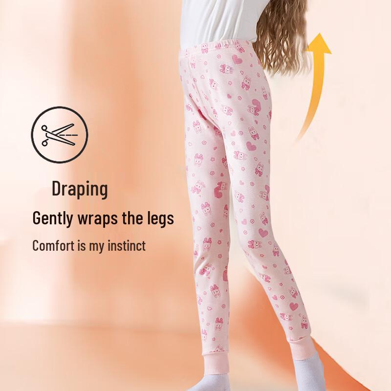 Xueqiman Mädchen Thermoleggings aus 100% Baumwolle