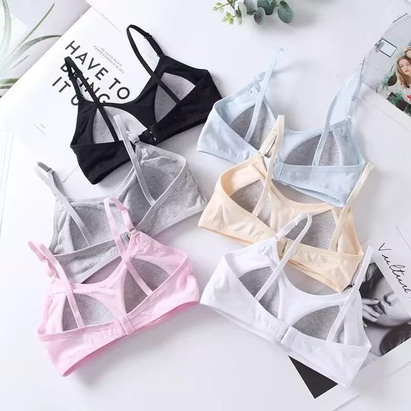 Kids Underwear Cotton Girls Tank Top Candy Color Undershirt Girls Training Bra 8-16Years