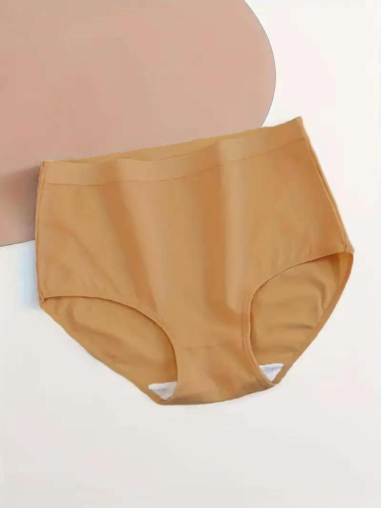 Damskie Bezszwowe Bawełniane Majtki - Jednolity Kolor, Miękkie, Oddychające, Sportowy Styl
