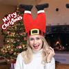 Creative Christmas Clown Hat for Adults and Children - Red Pant Leg Design for Party Fun