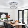Modern Crystal Chandelier Small LED Crystal Ceiling Light for Dining Room Bedroom Living Room Hallway (Cool White)
