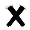 Cosplay Christmas Gloves Plush Etiquette Mittens 55cm Velvet Long Gloves  Autumn