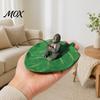 Relaxing Zen Decor for Entrances Fishing Gorilla on Lotus Leaf Ornament, Funny Floating Figurine, Realistic Waterproof Animal Statue Ponds Landscape