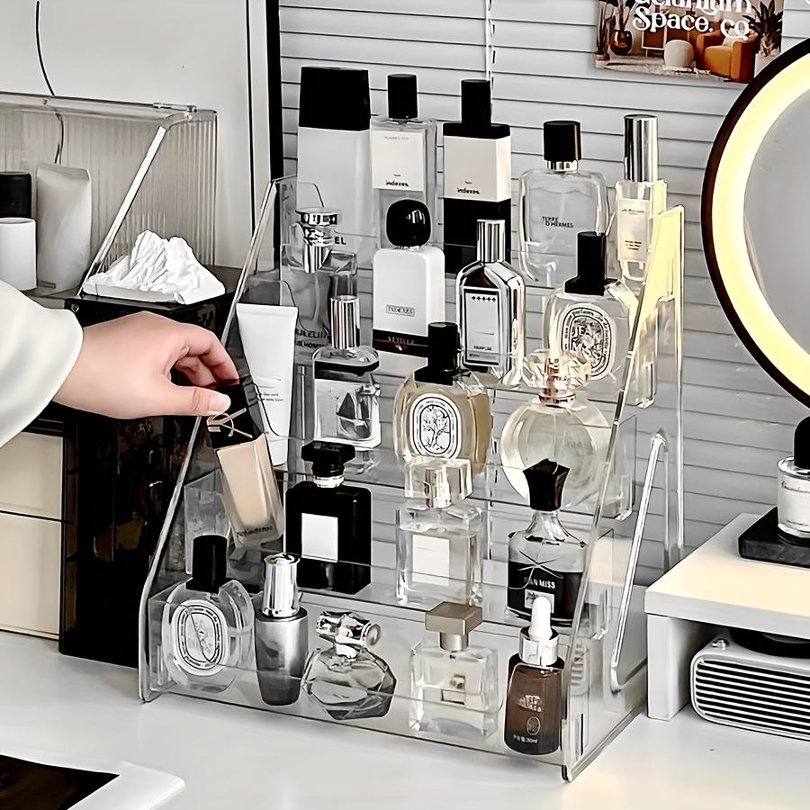 Organizador de Maquillaje Acrílico de Múltiples Niveles Caja de Almacenamiento para Perfumes Soporte de Exhibición para Tocador Organizadores para Cosméticos Organizador de Baño