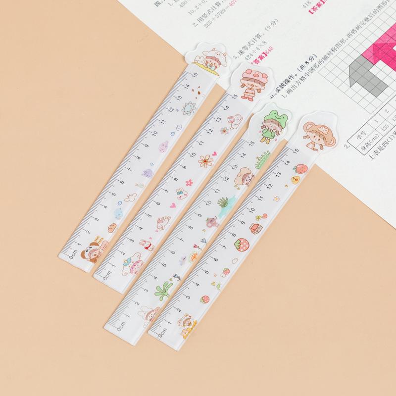 Cartoon Alien 15cm Ruler for Primary School Students - Cute and Stylish Measurement Tool for Learning and Drawing