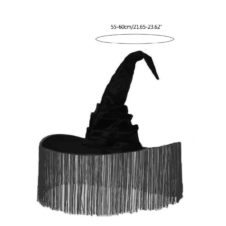 Fashion Costume Hat Witchcap Black Hat Halloween Party Hat Musical Festival Hat